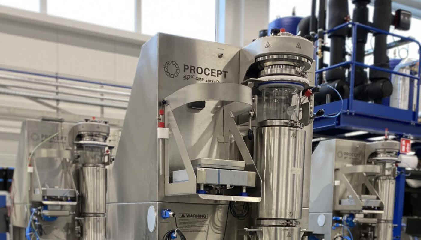 PROCEPT GMP SD1 stand alone spray dryer head - PROCEPT particle engineering processinq equipment